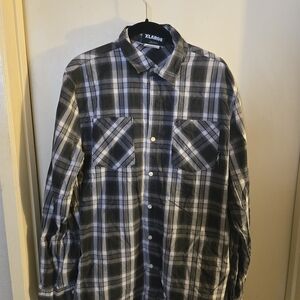 Men's‎ Black Plaid Shirt